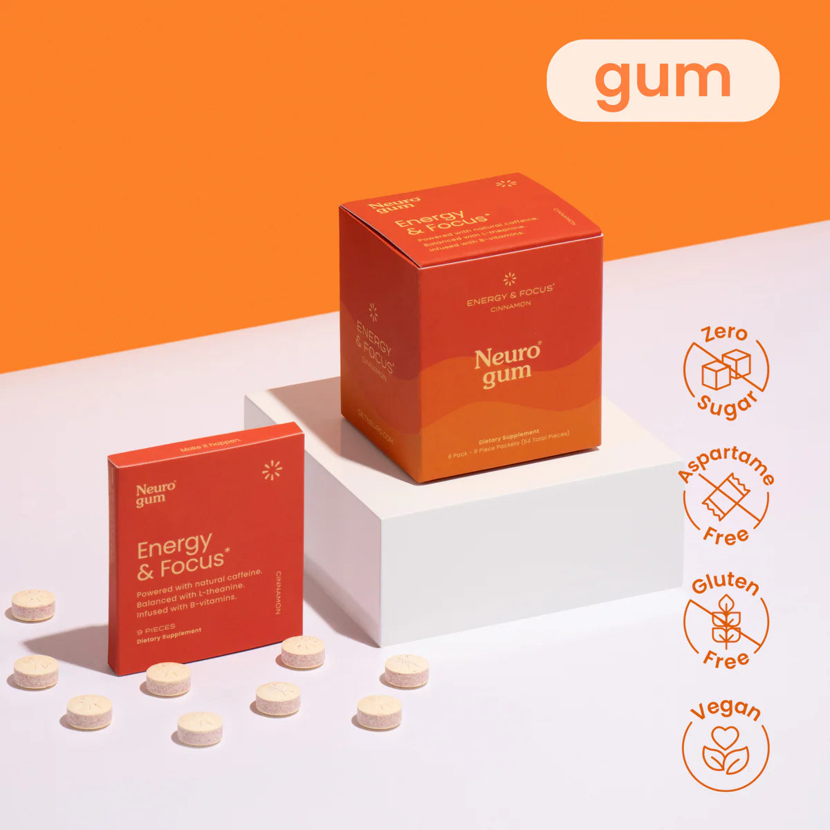 Neuro Gum Energy and Focus Cinnamon